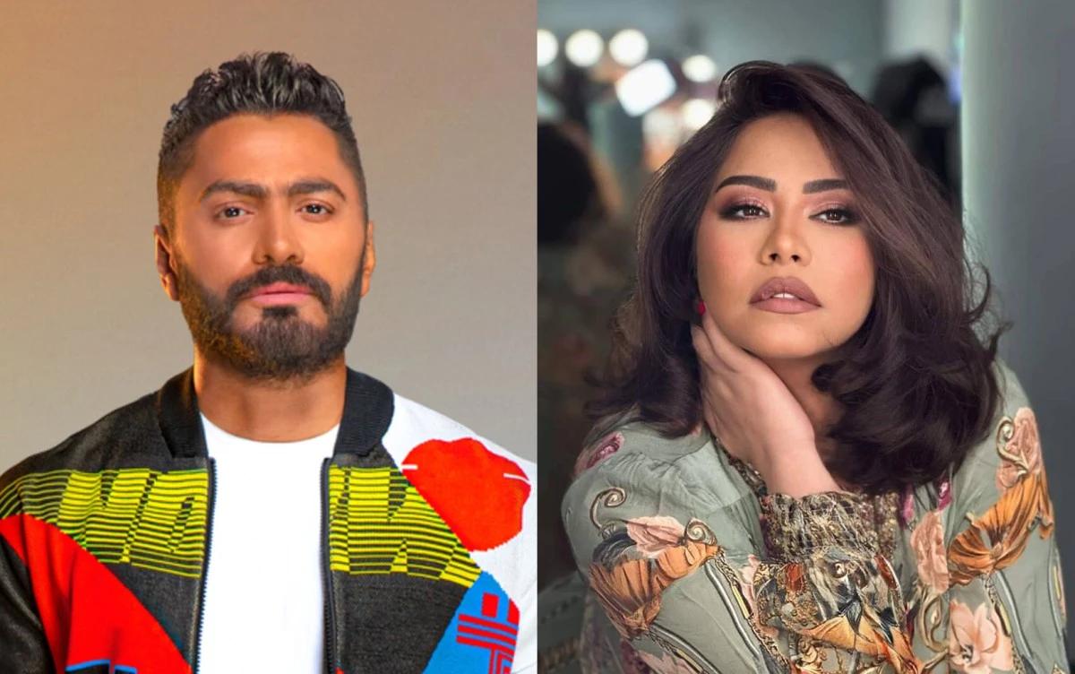 شيرين عبدالوهاب حاضرة في حفل تامر حسني في القاهرة