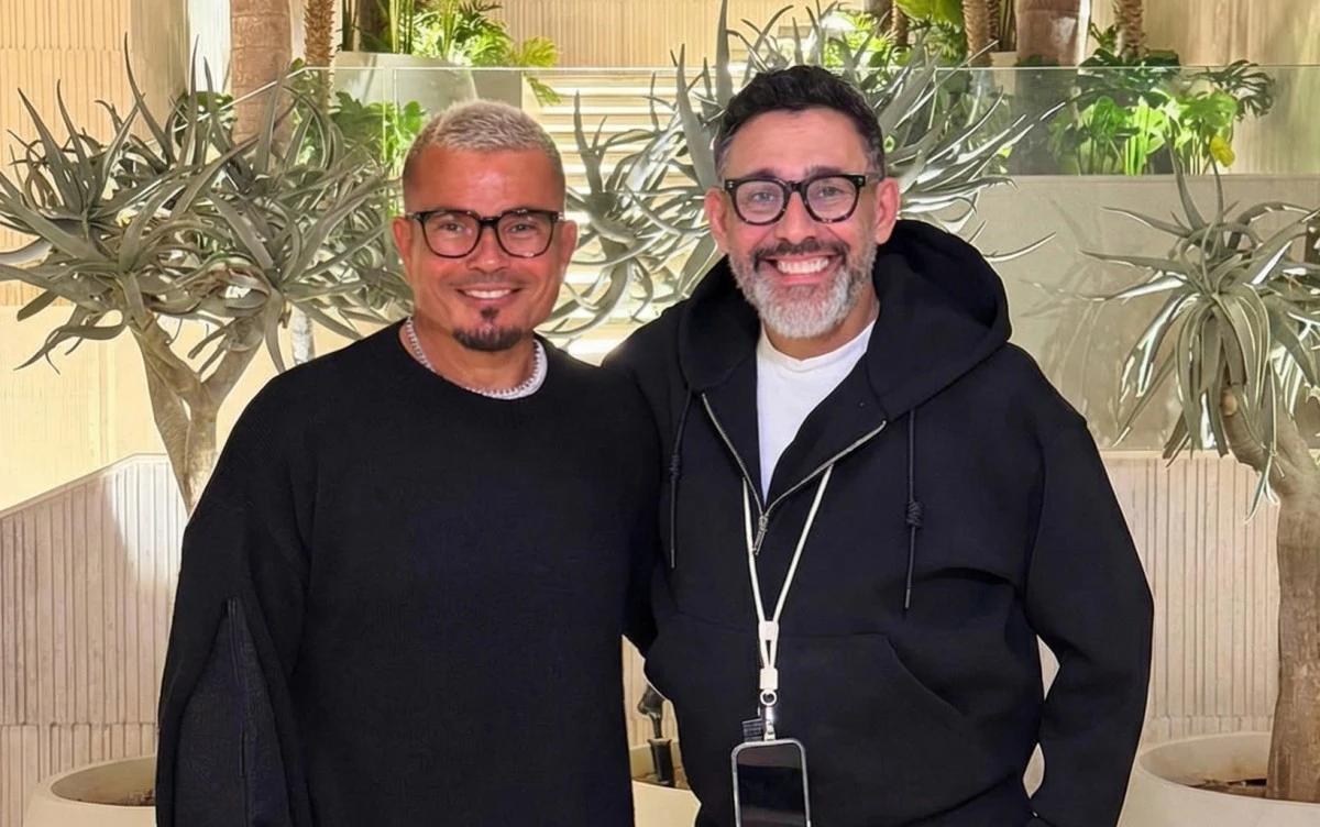 عمرو دياب يلتقي عمرو مصطفى  في أجواء رمضانية