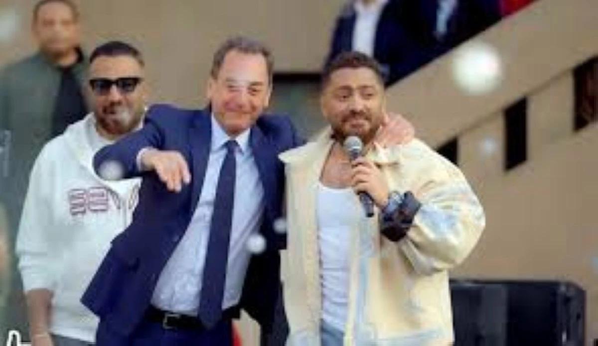 تامر حسني والسفير الفرنسي لدى القاهرة