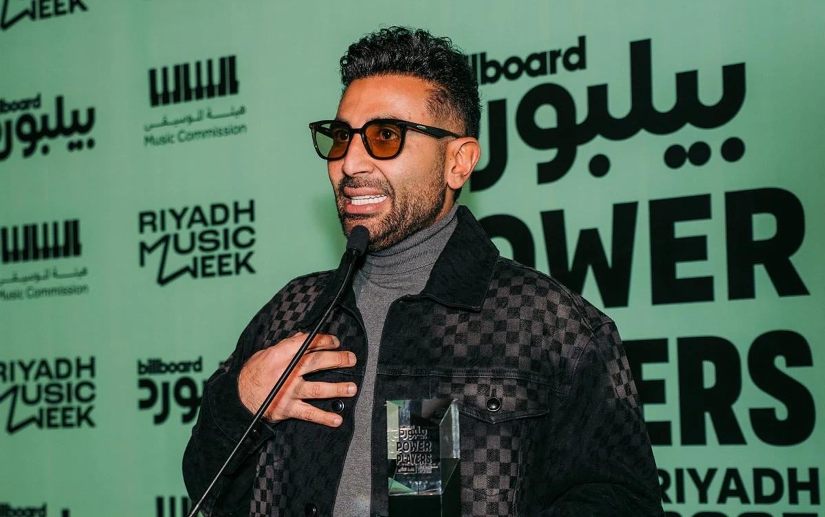 أحمد سعد يتسلم جائزة القوة الإبداعية خلال احتفال بيلبورد عربية بقائمة "Power Player - قادة التأثير"