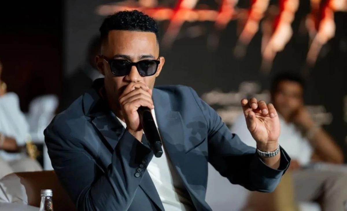 محمد رمضان خلال المؤتمر الصحفي